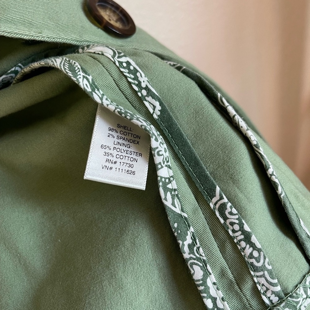 Mossimo Stretch Green Button Jacket - image 6
